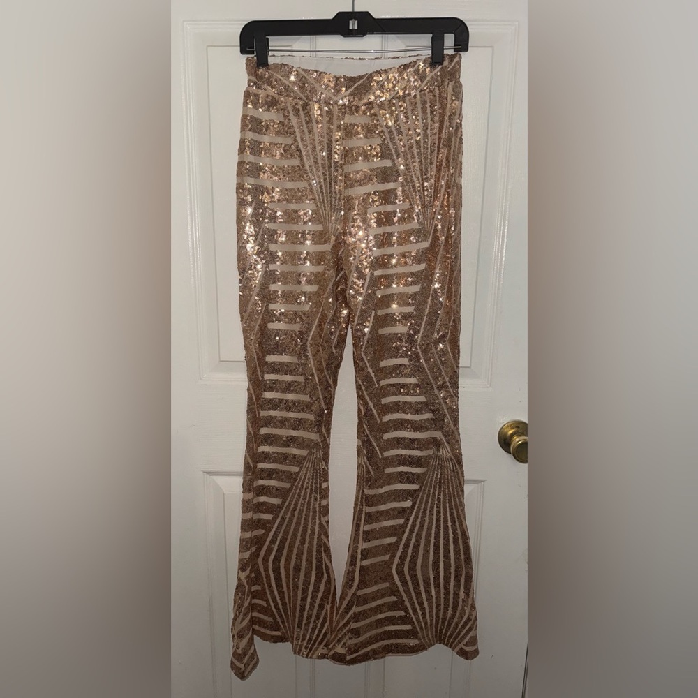 Sequin Patterned Pants